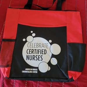 "Celebrate certified nurses" bag